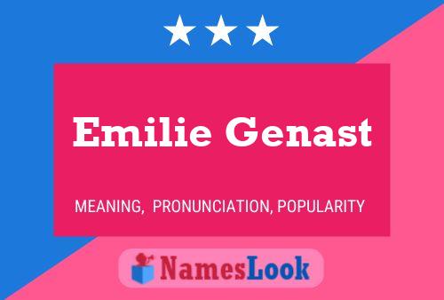 Emilie Genast பெயர் போஸ்டர்