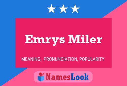 Emrys Miler பெயர் போஸ்டர்