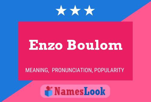 Enzo Boulom பெயர் போஸ்டர்