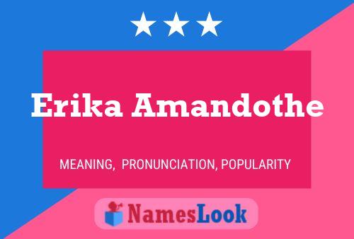 Erika Amandothe பெயர் போஸ்டர்