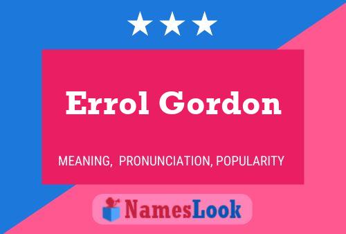 Errol Gordon பெயர் போஸ்டர்