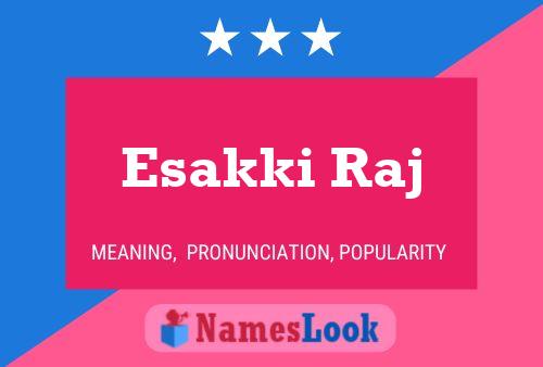 Esakki Raj பெயர் போஸ்டர்