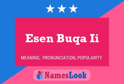 Esen Buqa Ii பெயர் போஸ்டர்