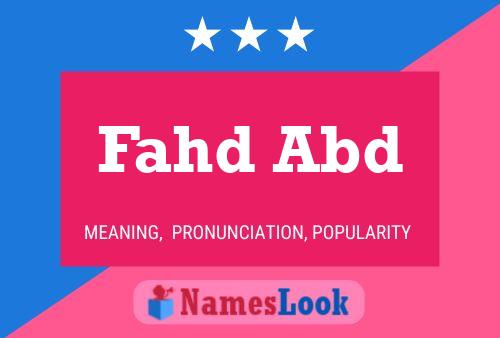 Fahd Abd பெயர் போஸ்டர்