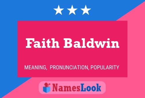 Faith Baldwin பெயர் போஸ்டர்