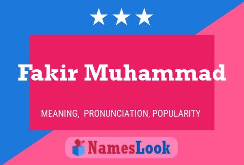 Fakir Muhammad பெயர் போஸ்டர்