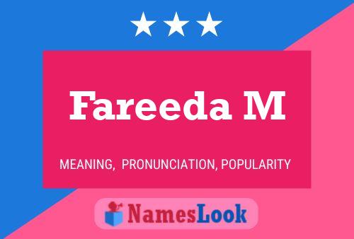 Fareeda M பெயர் போஸ்டர்