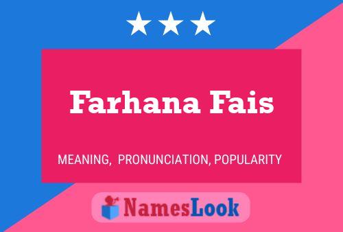 Farhana Fais பெயர் போஸ்டர்