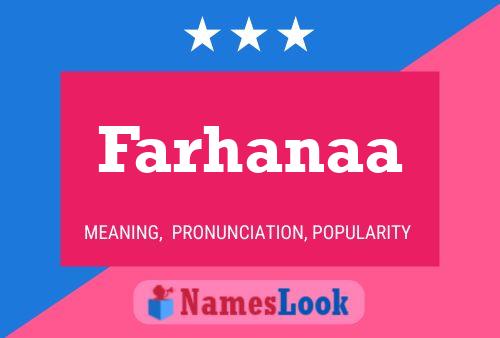 Farhanaa பெயர் போஸ்டர்