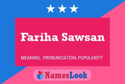 Fariha Sawsan பெயர் போஸ்டர்