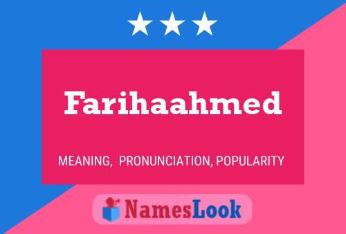 Farihaahmed பெயர் போஸ்டர்