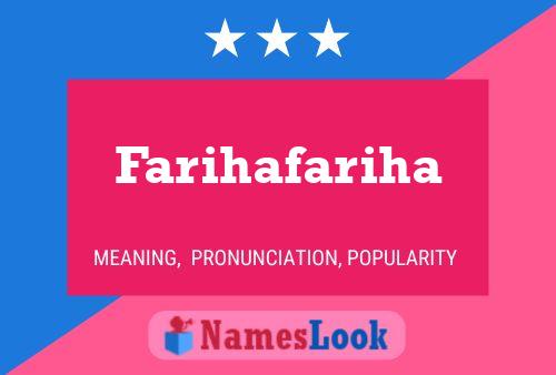 Farihafariha பெயர் போஸ்டர்