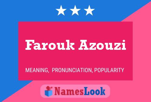 Farouk Azouzi பெயர் போஸ்டர்