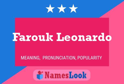 Farouk Leonardo பெயர் போஸ்டர்