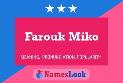 Farouk Miko பெயர் போஸ்டர்