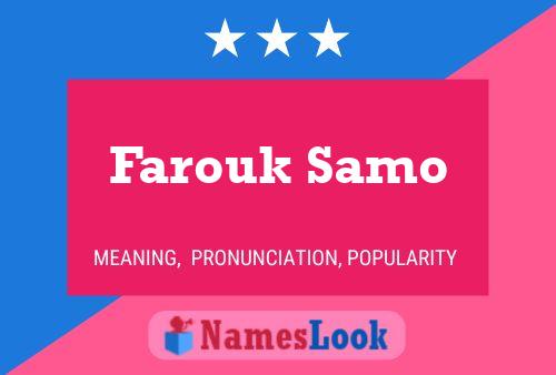 Farouk Samo பெயர் போஸ்டர்