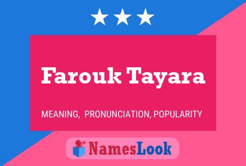 Farouk Tayara பெயர் போஸ்டர்