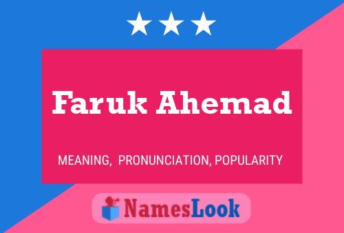 Faruk Ahemad பெயர் போஸ்டர்