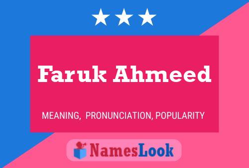 Faruk Ahmeed பெயர் போஸ்டர்