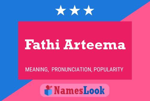 Fathi Arteema பெயர் போஸ்டர்