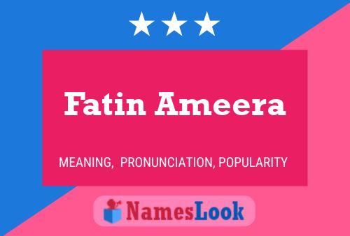 Fatin Ameera பெயர் போஸ்டர்