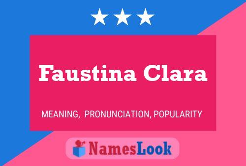 Faustina Clara பெயர் போஸ்டர்