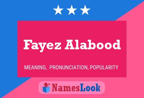 Fayez Alabood பெயர் போஸ்டர்