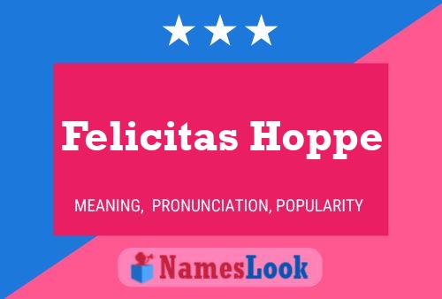 Felicitas Hoppe பெயர் போஸ்டர்