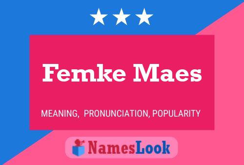 Femke Maes பெயர் போஸ்டர்