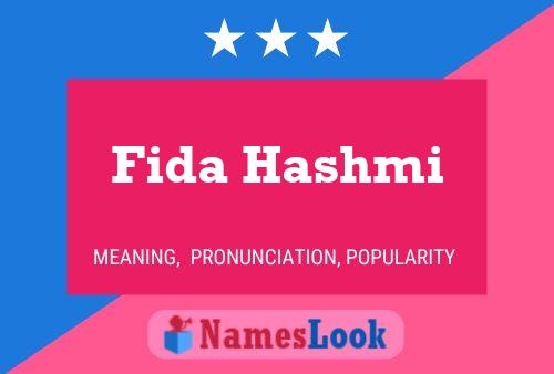 Fida Hashmi பெயர் போஸ்டர்