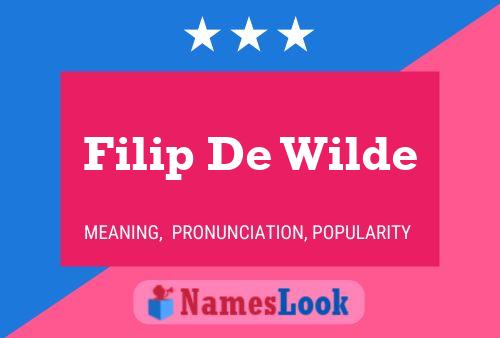 Filip De Wilde பெயர் போஸ்டர்