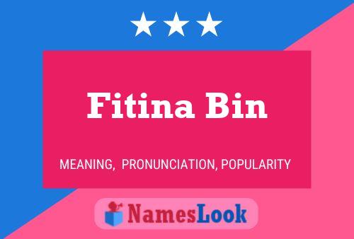 Fitina Bin பெயர் போஸ்டர்