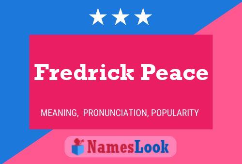 Fredrick Peace பெயர் போஸ்டர்