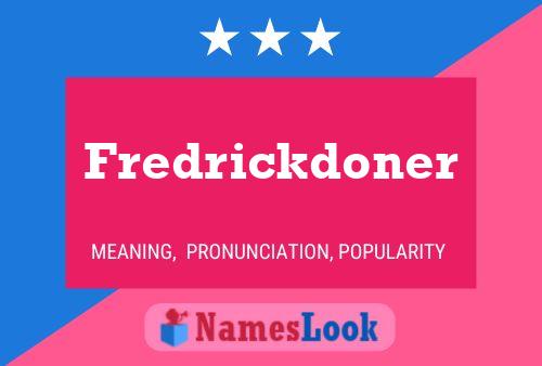 Fredrickdoner பெயர் போஸ்டர்