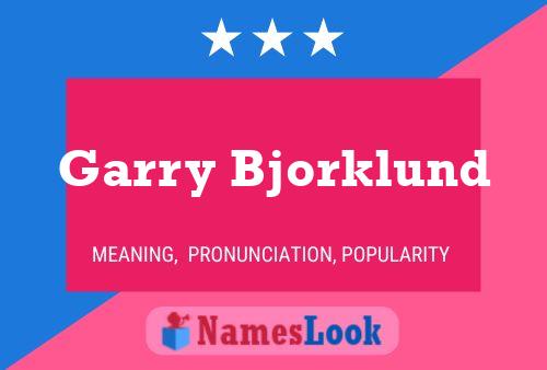 Garry Bjorklund பெயர் போஸ்டர்