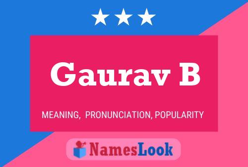 Gaurav B பெயர் போஸ்டர்