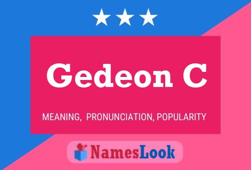 Gedeon C பெயர் போஸ்டர்