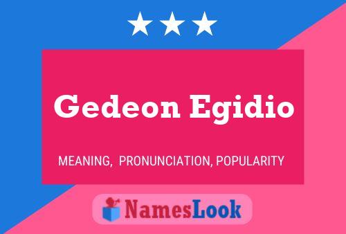 Gedeon Egidio பெயர் போஸ்டர்