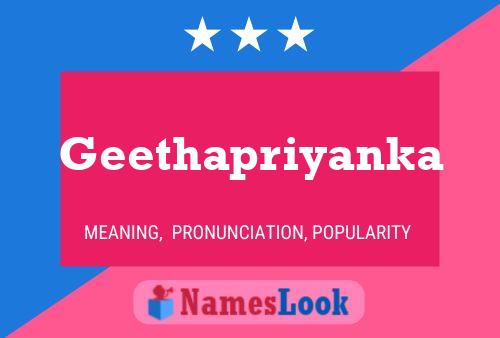 Geethapriyanka பெயர் போஸ்டர்