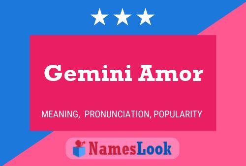 Gemini Amor பெயர் போஸ்டர்