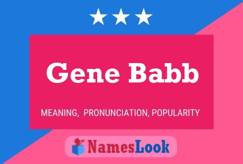 Gene Babb பெயர் போஸ்டர்