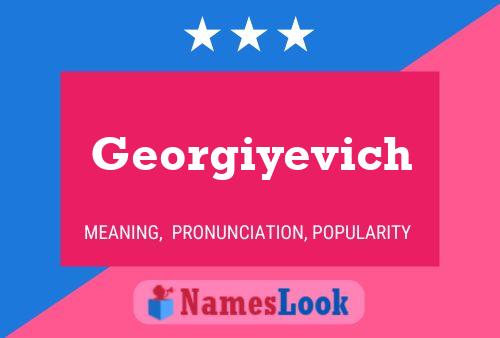 Georgiyevich பெயர் போஸ்டர்