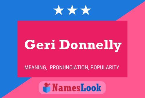 Geri Donnelly பெயர் போஸ்டர்