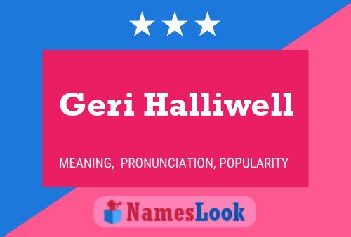 Geri Halliwell பெயர் போஸ்டர்