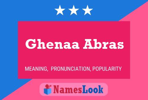 Ghenaa Abras பெயர் போஸ்டர்