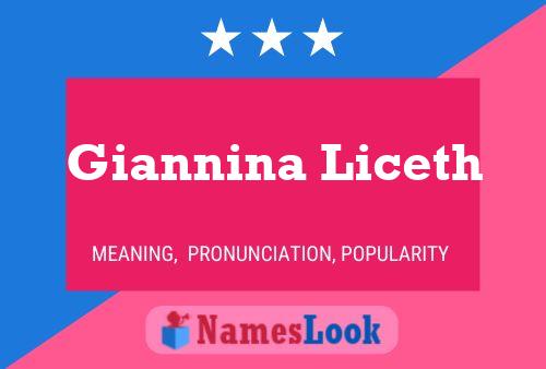 Giannina Liceth பெயர் போஸ்டர்