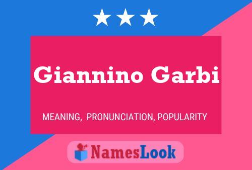 Giannino Garbi பெயர் போஸ்டர்