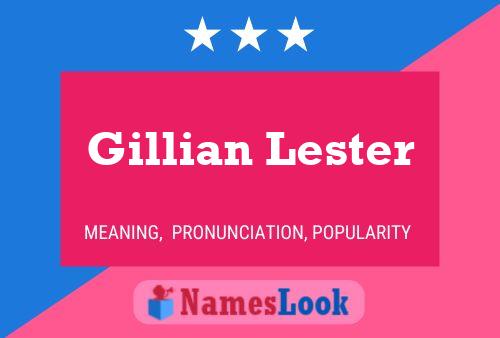 Gillian Lester பெயர் போஸ்டர்