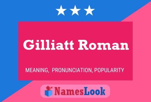 Gilliatt Roman பெயர் போஸ்டர்