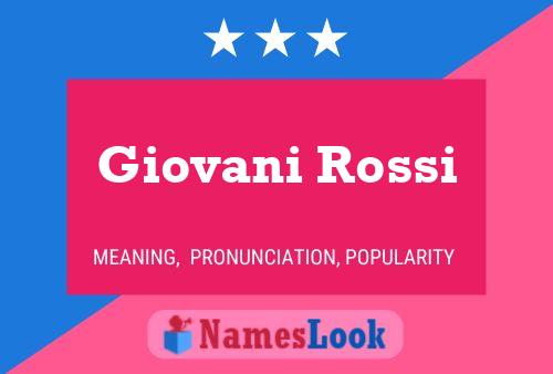 Giovani Rossi பெயர் போஸ்டர்